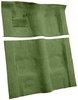 Molded Cut Pile Carpet for 1974-1975 Chevrolet Camaro, Pontiac Firebird [OE-Style Jute Backing, Auto Transmission, Willow Green] - image 2