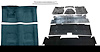 Dark Blue Molded Cut Pile Carpet Kit for 1974-1975 Chevrolet Camaro, Pontiac Firebird [Automatic Transmission] - image 1