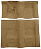 Molded Cut Pile Carpet for 1974-1975 Chevy Camaro, Pontiac Firebird [OE-Style Jute Backing, Auto Transmission, Medium Doeskin] - image 1