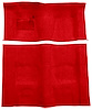 Molded Cut Pile Carpet for 1974-1975 Chevy Camaro, Pontiac Firebird [OE-Style Jute Backing, Automatic Transmission, Flame Red] - image 1