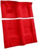 Molded Cut Pile Carpet for 1974-1975 Chevy Camaro, Pontiac Firebird [OE-Style Jute Backing, Automatic Transmission, Flame Red] - image 2