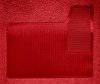 Molded Cut Pile Carpet for 1974-1975 Chevy Camaro, Pontiac Firebird [OE-Style Jute Backing, Automatic Transmission, Flame Red] - image 3