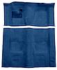 Molded Cut Pile Carpet for 1974-1975 Chevrolet Camaro, Pontiac Firebird [OE-Style Jute Backing, 4-Speed Transmission, Blue] - image 1