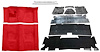 Flame Red Molded Cut Pile Carpet Kit for 1974-1975 Chevrolet Camaro, Pontiac Firebird [4-Speed Transmission] - image 1
