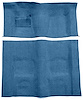 Molded Cut Pile Carpet for 1974-1975 Chevrolet Camaro, Pontiac Firebird [Mass Backing, Automatic Transmission, Blue] - image 1