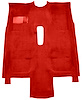 Molded Cut Pile Carpet for 1976-1981 Chevrolet Camaro, Pontiac Firebird [OE-Style Jute Backing, Floor Shift, Flame Red] - image 1