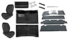 Black Interior Kit w/Low-Back Buckets for 1965 Chevy El Camino - image 1