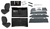 Black Interior Kit w/Low-Back Buckets for 1966 Chevy El Camino - image 1