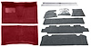 Maroon Molded Loop Carpet Kit w/OE Jute Fits Select 1964-1967 Buick, Chevy, Olds, Pontiac 2-Door A-Body [Auto Trans] - image 1