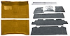 Gold Molded Loop Carpet Kit w/OE Jute Fits Select 1964-1967 Buick, Chevy, Olds, Pontiac 2-Door A-Body [Auto Trans] - image 1