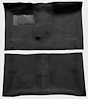 Molded Loop Carpet Fits Select 1964-1967 Buick, Chevrolet, Oldsmobile, Pontiac Models [Jute Backing, 4-Speed w/Buckets, Black] - image 1