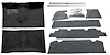 Molded Loop Carpet Kit Fits Select 1964-1967 Buick, Chevy, Olds, Pontiac [Jute Backing, 4-Speed w/Buckets, Black] - image 1