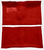 Molded Loop Carpet Fits Select 1964-1967 Buick, Chevrolet, Oldsmobile, Pontiac Models [Jute Backing, 4-Speed w/Buckets, Red] - image 1