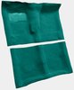 Molded Loop Carpet Fits Select 1964-1967 Buick, Chevrolet, Oldsmobile, Pontiac Models [Jute Backing, 4-Speed w/Buckets, Aqua] - image 2