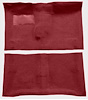 Molded Loop Carpet Fits Select 1964-1967 Buick, Chevrolet, Oldsmobile, Pontiac Models [Jute Backing, 4-Speed w/Buckets, Maroon] - image 1