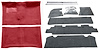 Molded Loop Carpet Kit Fits Select 1964-1967 Buick, Chevy, Olds, Pontiac [Jute Backing, 4-Speed w/Buckets, Maroon] - image 1