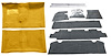 Molded Loop Carpet Kit Fits Select 1964-1967 Buick, Chevy, Olds, Pontiac [Jute Backing, 4-Speed w/Buckets, Gold] - image 1