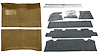 Molded Loop Carpet Kit Fits Select 1964-1967 Buick, Chevy, Olds, Pontiac [Jute Backing, 4-Speed w/Bench, Fawn] - image 1