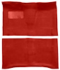 Molded Loop Carpet Fits Select 1964-1967 Buick, Chevrolet, Oldsmobile, Pontiac Models [Mass Backing, Automatic, Red] - image 1