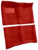 Molded Loop Carpet Fits Select 1964-1967 Buick, Chevrolet, Oldsmobile, Pontiac Models [Mass Backing, Automatic, Red] - image 2