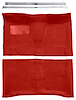 Molded Loop Carpet Kit Fits Select 1964-1967 Buick, Chevy, Olds, Pontiac [Mass Backing, Automatic, Red] - image 1
