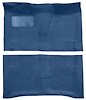 Molded Loop Carpet Fits Select 1964-1967 Buick, Chevy, Oldsmobile, Pontiac Models [Mass Backing, Automatic, Medium Blue] - image 1