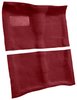 Molded Loop Carpet Fits Select 1964-1967 Buick, Chevrolet, Oldsmobile, Pontiac Models [Mass Backing, Automatic, Maroon] - image 2
