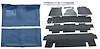 Molded Loop Carpet Kit Fits Select 1968-1972 Buick, Chevrolet, Oldsmobile, Pontiac Models [Jute Backing, Automatic, Medium Blue] - image 1
