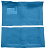 Molded Loop Carpet Fits Select 1968-1972 Buick, Chevrolet, Oldsmobile, Pontiac Models [Jute Backing, Automatic, Bright Blue] - image 1