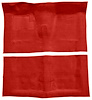Molded Loop Carpet Fits Select 1968-1972 Buick, Chevrolet, Oldsmobile, Pontiac Models [Jute Backing, 4-Speed w/Buckets, Red] - image 1