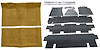 Molded Loop Carpet Kit Fits Select 1968-1972 Buick, Chevy, Olds, Pontiac Models [Jute Backing, 4-Speed w/Buckets, Gold] - image 1