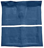 Molded Loop Carpet Fits Select 1968-1972 Buick, Chevy, Oldsmobile, Pontiac Models [Jute Backing, 4-Speed w/Buckets, Medium Blue] - image 1