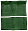 Molded Loop Carpet Fits Select 1968-1972 Buick, Chevy, Oldsmobile, Pontiac Models [Jute Backing, 4-Speed w/Buckets, Dark Green] - image 1