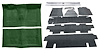 Molded Loop Carpet Kit Fits Select 1968-1972 Buick, Chevy, Olds, Pontiac Models [Jute Backing, 4-Speed w/Buckets, Dark Green] - image 1