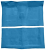 Molded Loop Carpet Fits Select 1968-1972 Buick, Chevy, Oldsmobile, Pontiac Models [Jute Backing, 4-Speed w/Buckets, Bright Blue] - image 1