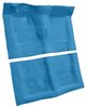 Molded Loop Carpet Fits Select 1968-1972 Buick, Chevy, Oldsmobile, Pontiac Models [Jute Backing, 4-Speed w/Buckets, Bright Blue] - image 2