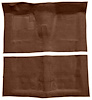Molded Loop Carpet Fits Select 1968-1972 Buick, Chevy, Oldsmobile, Pontiac Models [Jute Backing, 4-Speed w/Buckets, Dark Brown] - image 1