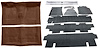 Molded Loop Carpet Kit Fits Select 1968-1972 Buick, Chevy, Olds, Pontiac Models [Jute Backing, 4-Speed w/Buckets, Dark Brown] - image 1
