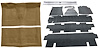 Molded Loop Carpet Kit Fits Select 1968-1972 Buick, Chevy, Olds, Pontiac Models [Jute Backing, 4-Speed w/Buckets, Sandalwood] - image 1