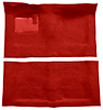 Molded Loop Carpet Fits Select 1968-1972 Buick, Chevrolet, Oldsmobile, Pontiac Models [Mass Backing, Automatic, Red] - image 1