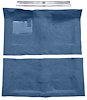 Molded Loop Carpet Kit Fits Select 1968-1972 Buick, Chevy, Olds, Pontiac 2-Door Models [Mass Backing, Automatic, Medium Blue] - image 1