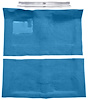 Molded Loop Carpet Kit Fits Select 1968-1972 Buick, Chevy, Olds, Pontiac 2-Door Models [Mass Backing, Automatic, Bright Blue] - image 1