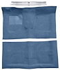 Molded Loop Carpet Kit Fits Select 1968-1972 Buick, Chevy, Olds, Pontiac 2-Door [Mass Backing, 4-Speed w/Buckets, Med Blue] - image 1