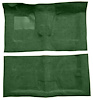 Molded Loop Carpet Fits Select 1968-1972 Buick, Chevy, Oldsmobile, Pontiac Models [Mass Backing, 4-Speed w/Buckets, Dark Green] - image 1
