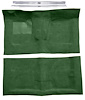Molded Loop Carpet Kit Fits Select 1968-1972 Buick, Chevy, Olds, Pontiac 2-Door [Mass Backing, 4-Speed w/Buckets, Dark Green] - image 1