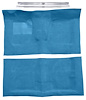 Molded Loop Carpet Kit Fits Select 1968-1972 Buick, Chevy, Olds, Pontiac 2-Door [Mass Backing, 4-Speed w/Buckets, Bright Blue] - image 1