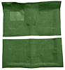 Molded Loop Carpet Fits Select 1968-1972 Buick, Chevrolet, Oldsmobile, Pontiac Models [Mass Backing, 4-Speed w/Buckets, Green] - image 1