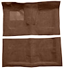 Molded Loop Carpet Fits Select 1968-1972 Buick, Chevy, Oldsmobile, Pontiac Models [Mass Backing, 4-Speed w/Buckets, Dark Brown] - image 1