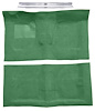 Molded Loop Carpet Kit Fits Select 1968-1972 Buick, Chevy, Olds, Pontiac 2-Door [Mass Backing, 4-Speed w/Buckets, Light Green] - image 1