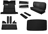 Molded Loop Carpet Kit for 1955-1958 GM Regular Cab Trucks w/High Tunnel [Madrid Grain Upholstery, OE-Style Jute Backing, Black]
